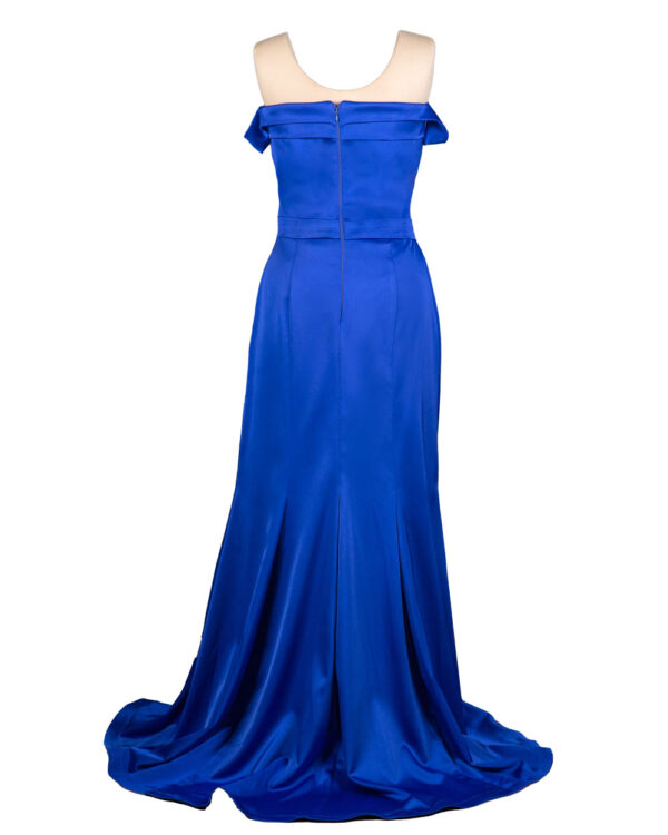 Blue Strapless Satan Dress