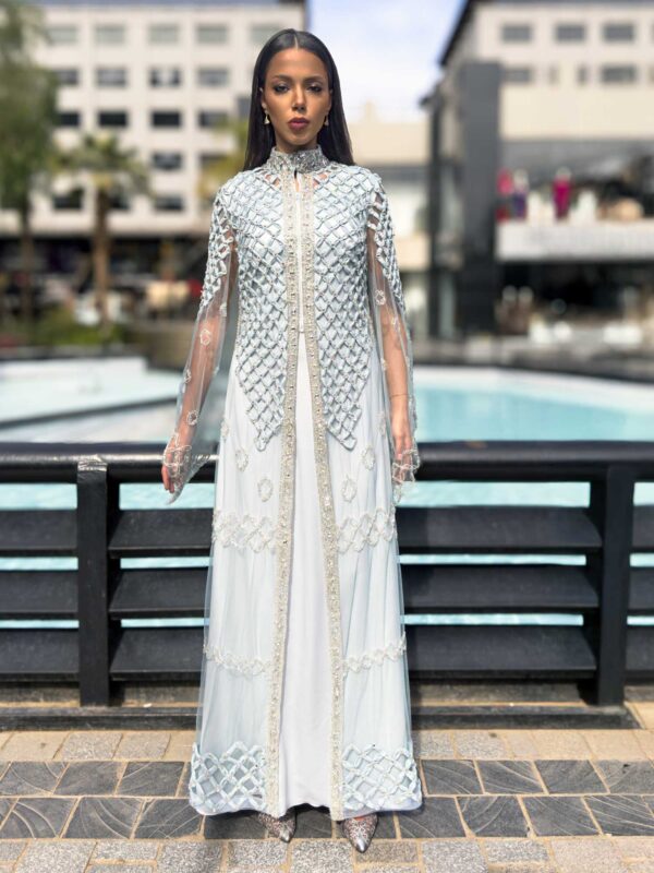 Embroidered Kaftan with Soft Satin Lining, Made from premium fabrics, this kaftan offers a perfect combination of sophisticated design and comfortability.