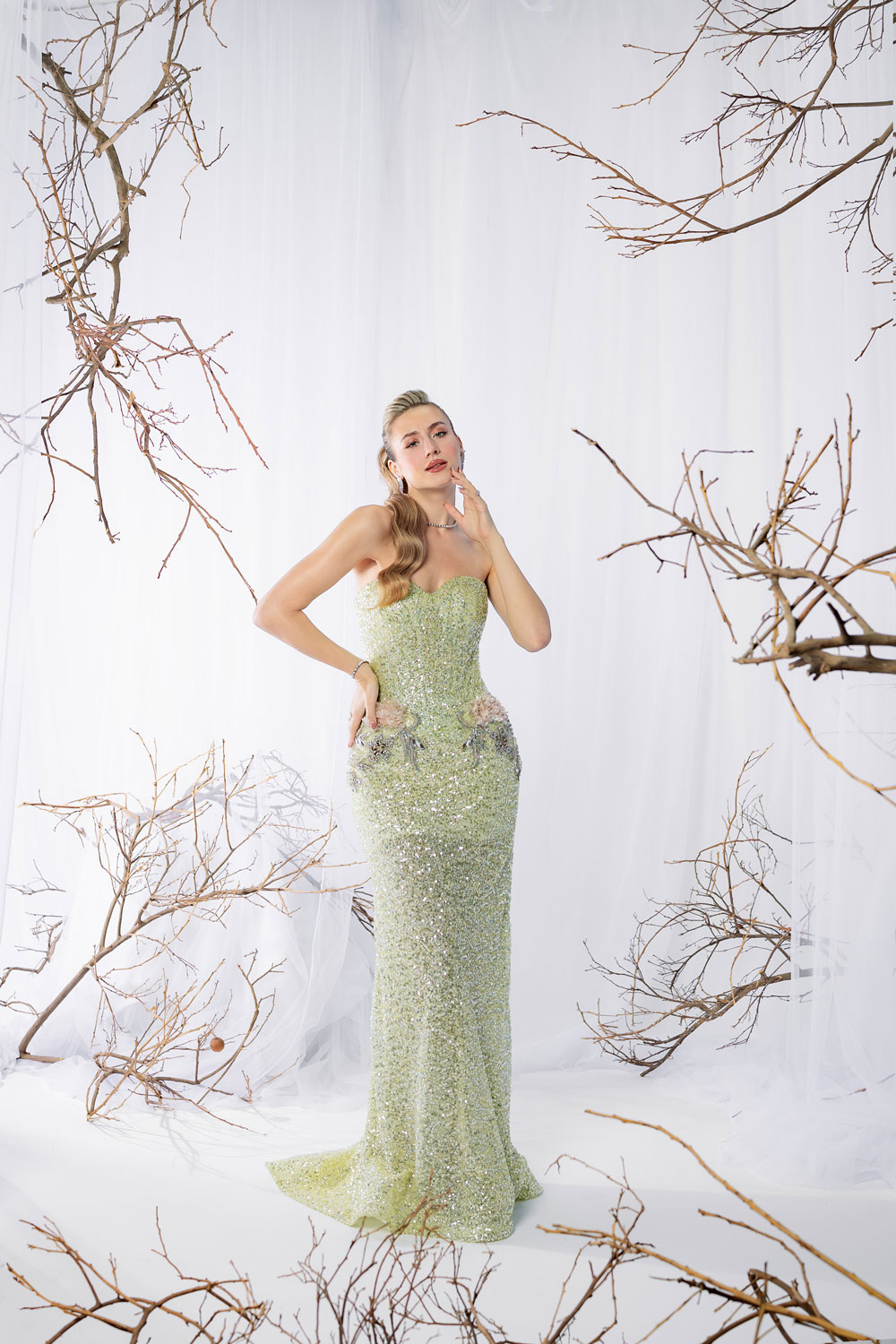 Crystal Fern Mint Dress