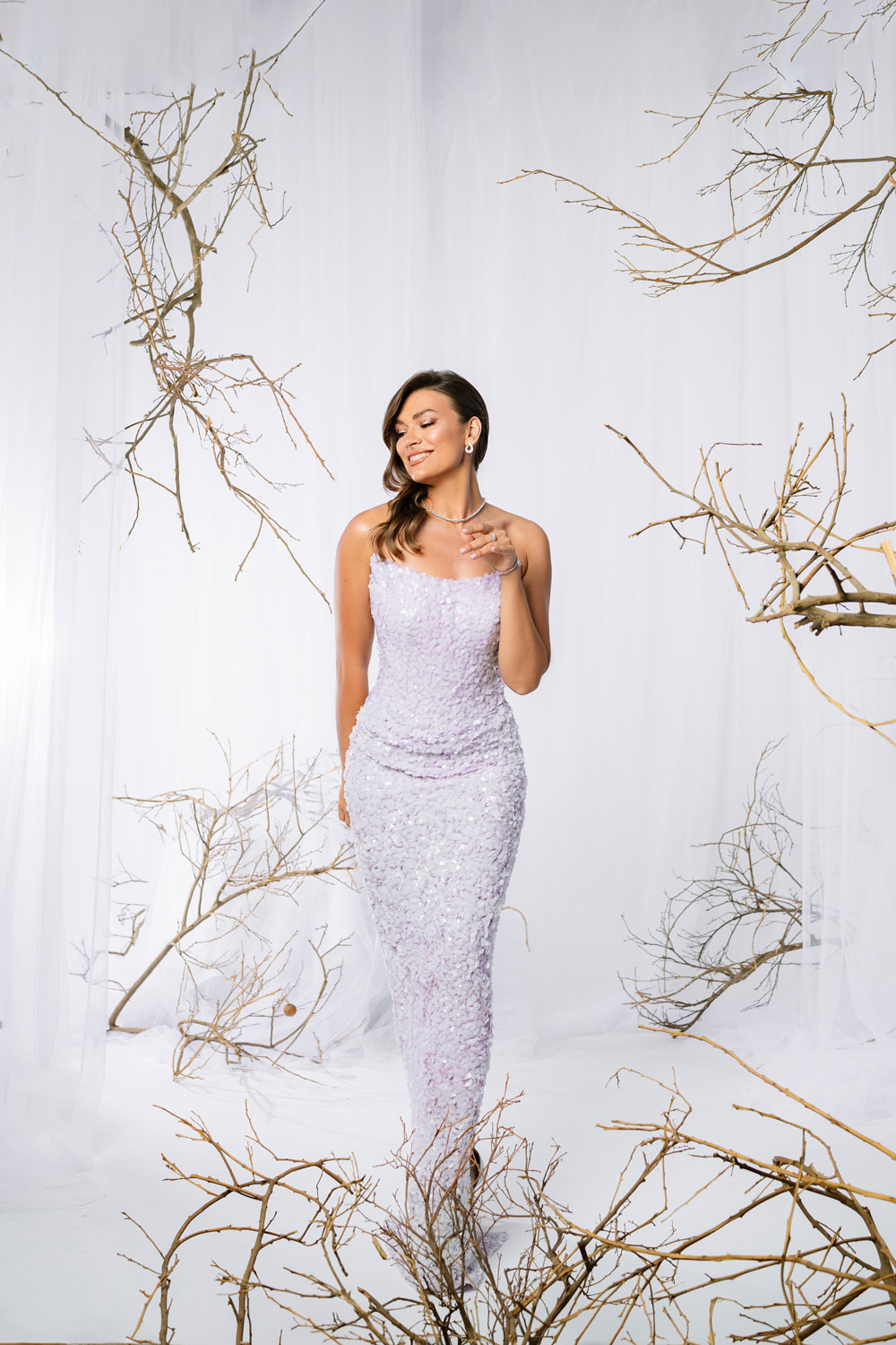 Frost Whisper Lilac Dress