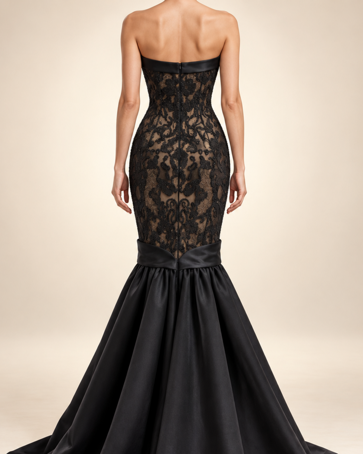 Mermaid Black Couture Dress