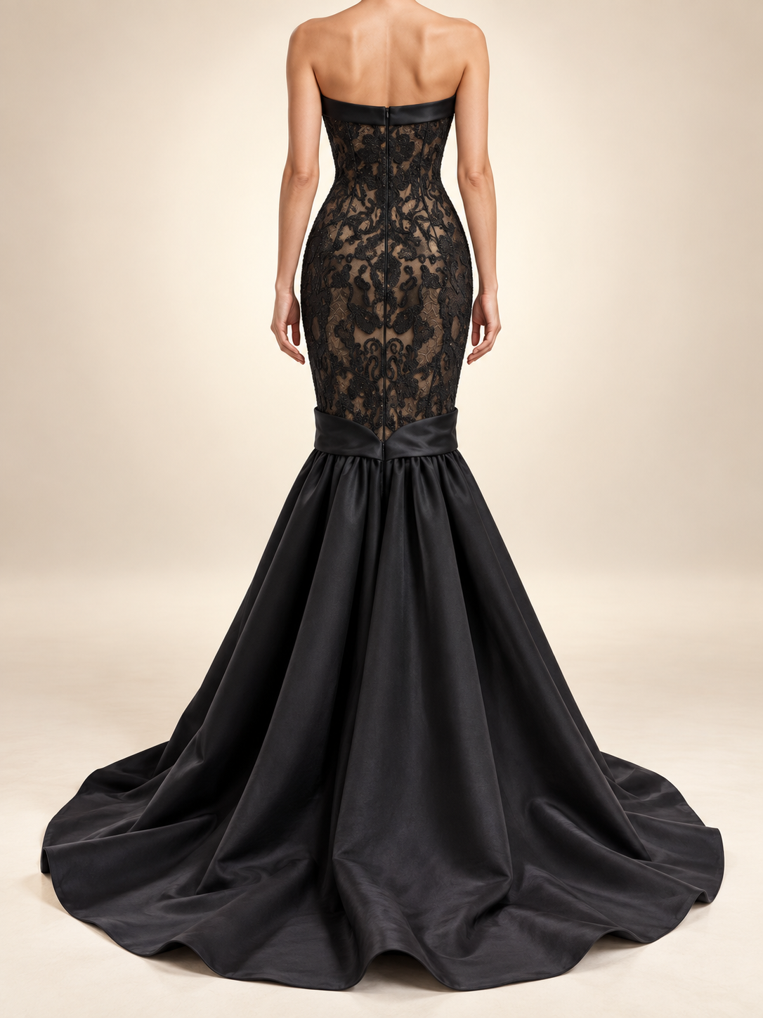 Mermaid Black Couture Dress