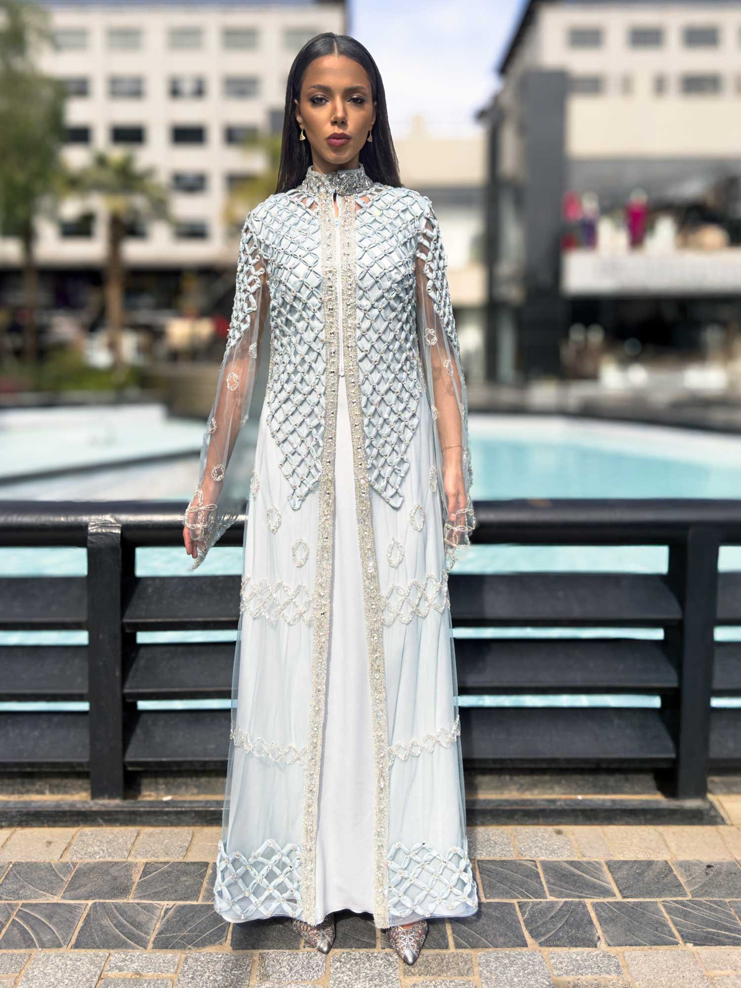 Embroidered Kaftan with Soft Satin Lining - Image 2