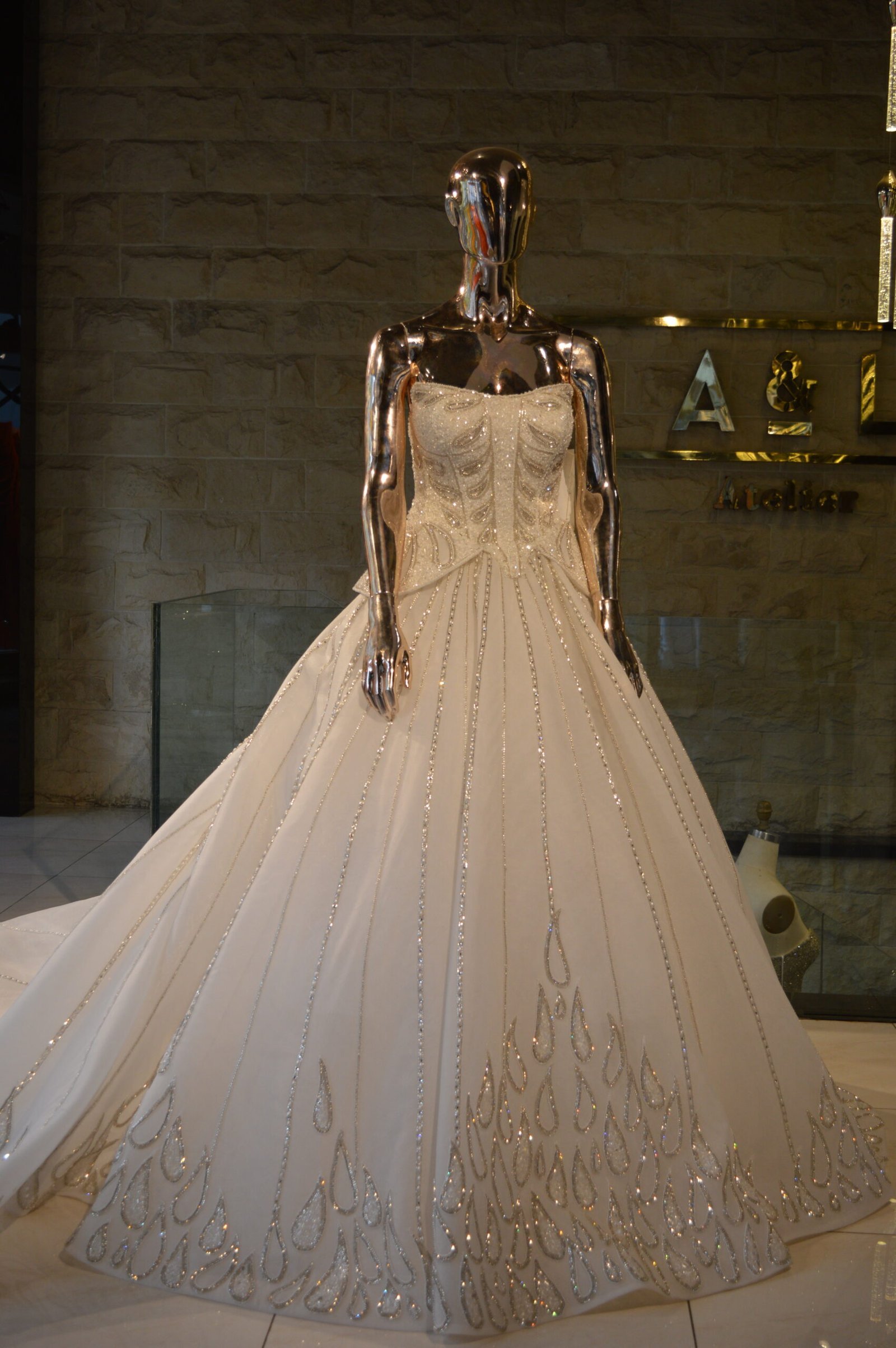 Bridal Strapless A Line Dress