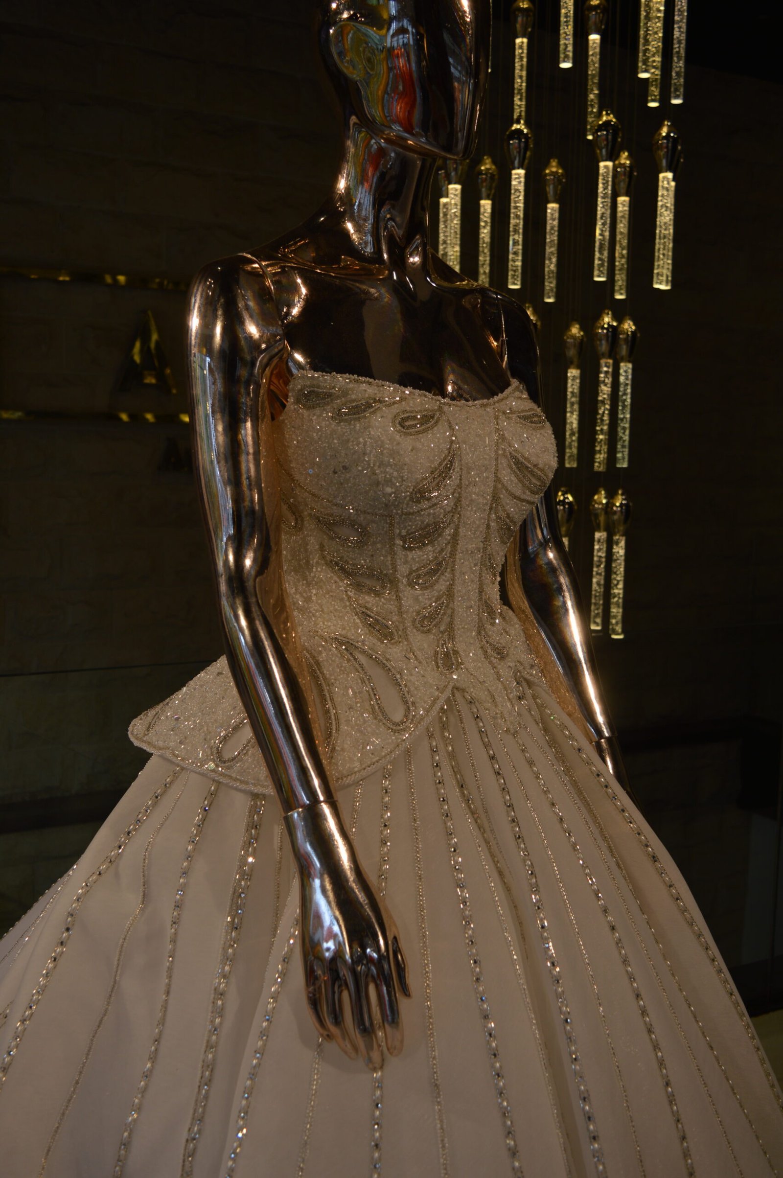 Bridal Strapless A Line Dress - Image 2