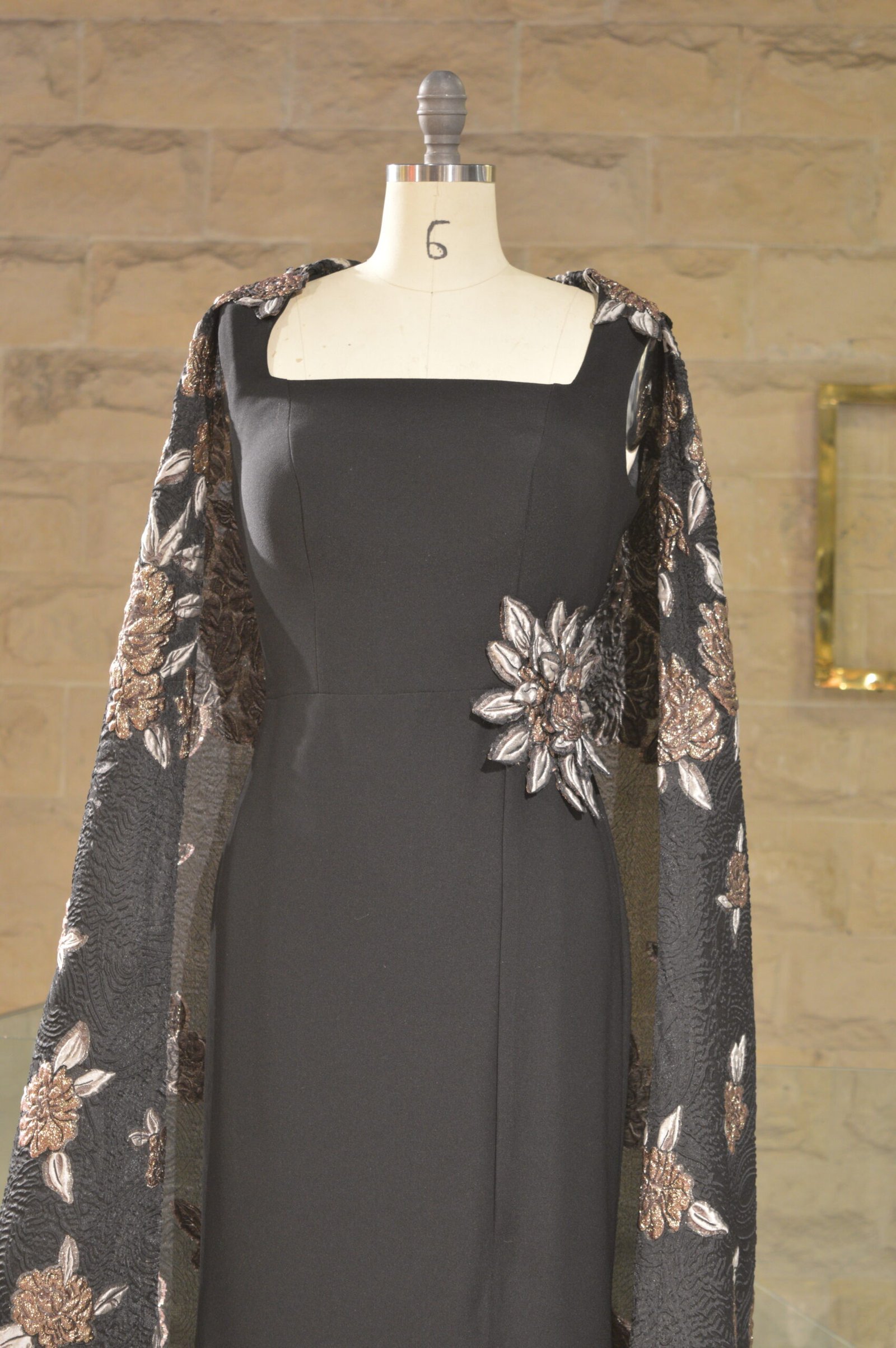 Handmade Embroided Dress With Separable Cape - Image 2