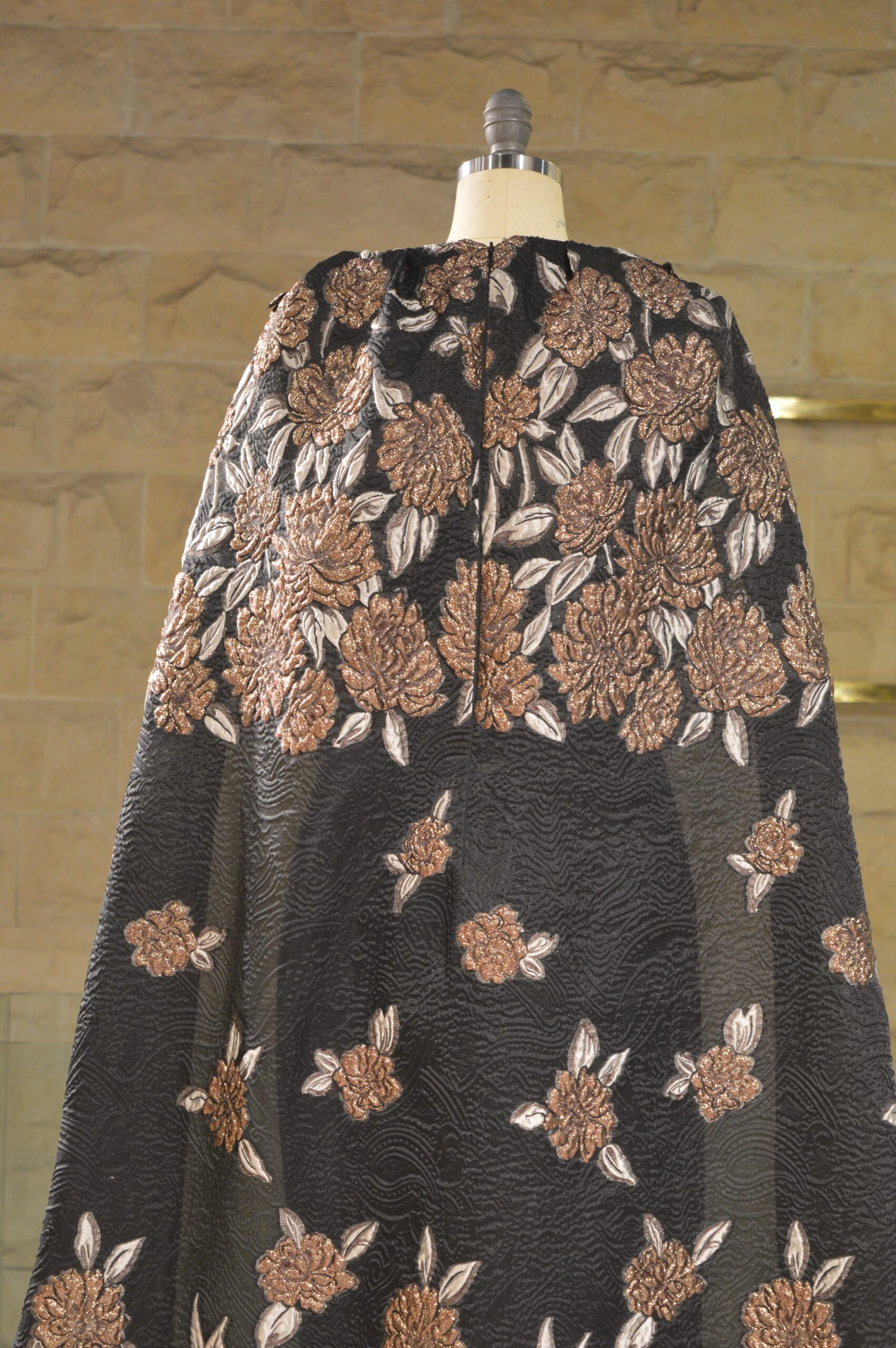 Handmade Embroided Dress With Separable Cape - Image 4