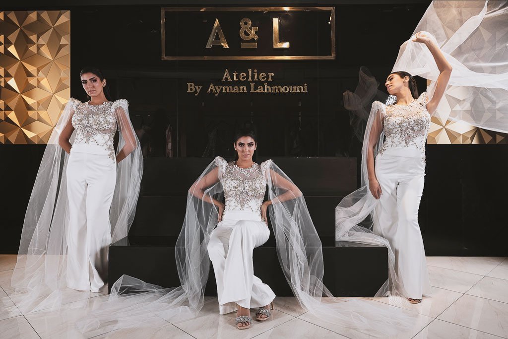 White Jumpsuit With Golden Flowers Embroidered Chest - Image 6