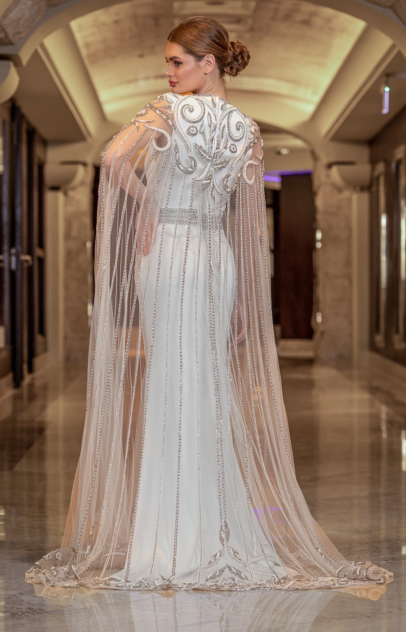 Bridal Dress With Separable Cape - Image 3