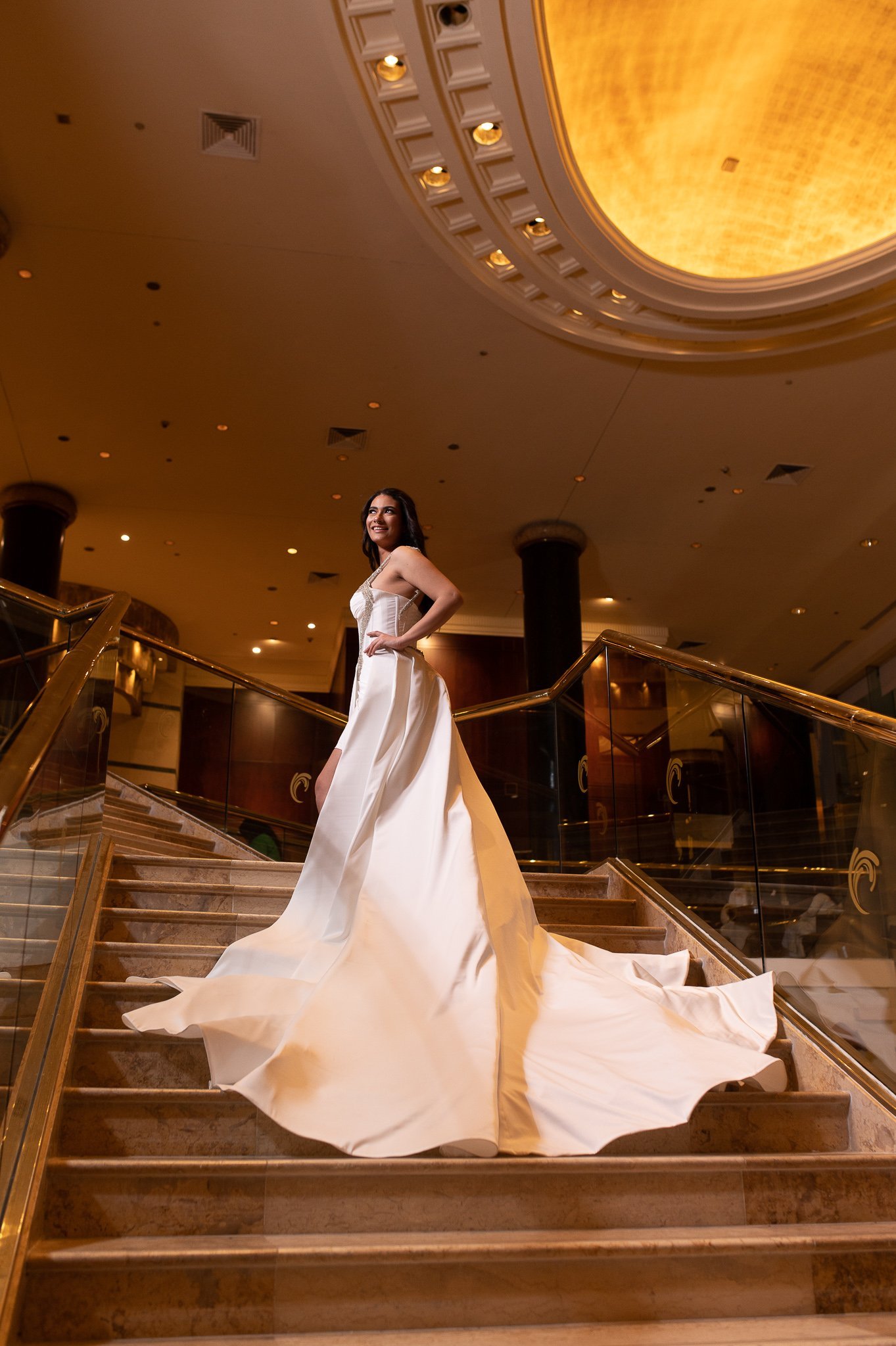 Embroidered Bridal Dress With Separable Tail - Image 3