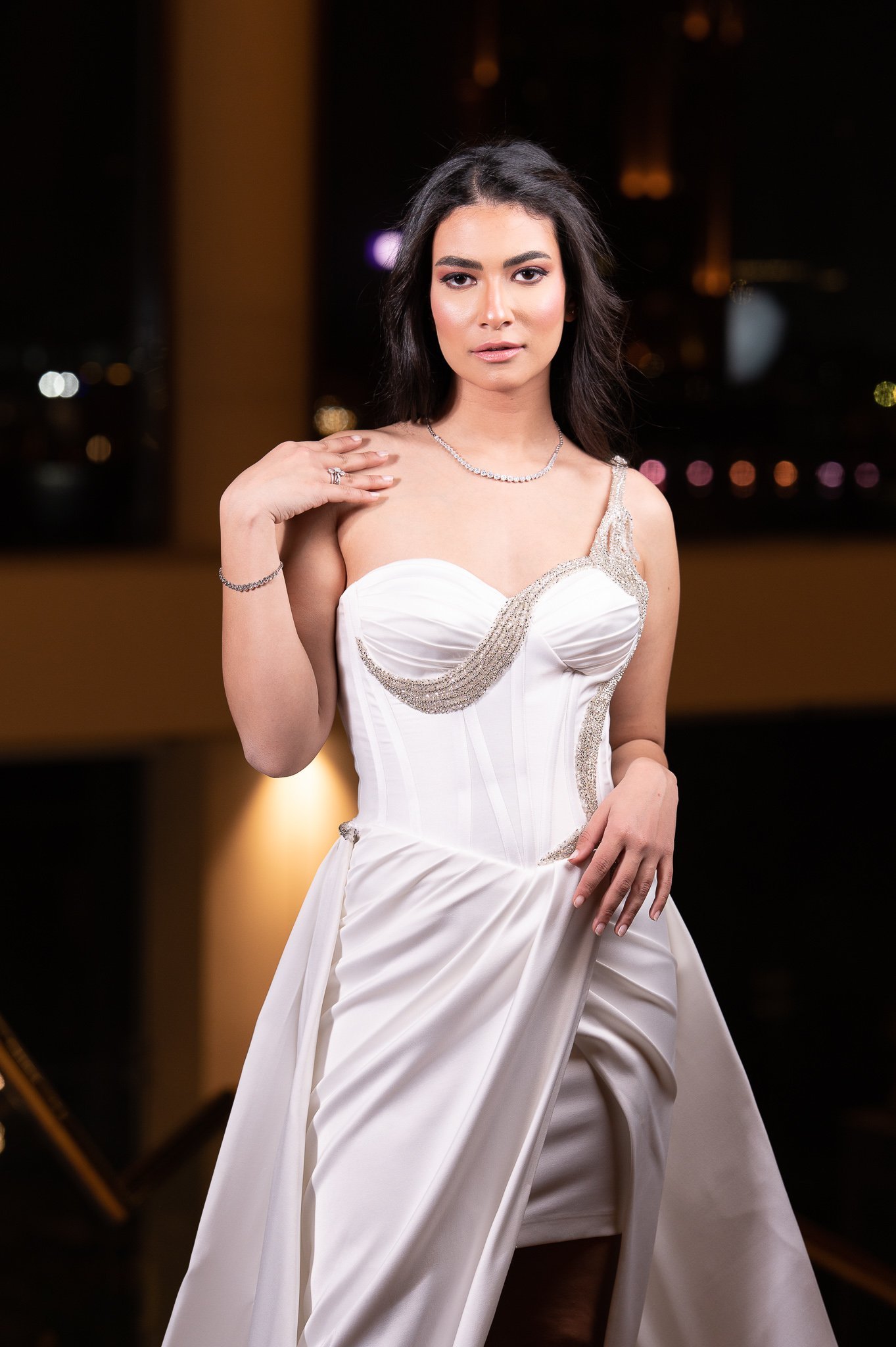 Embroidered Bridal Dress With Separable Tail - Image 5