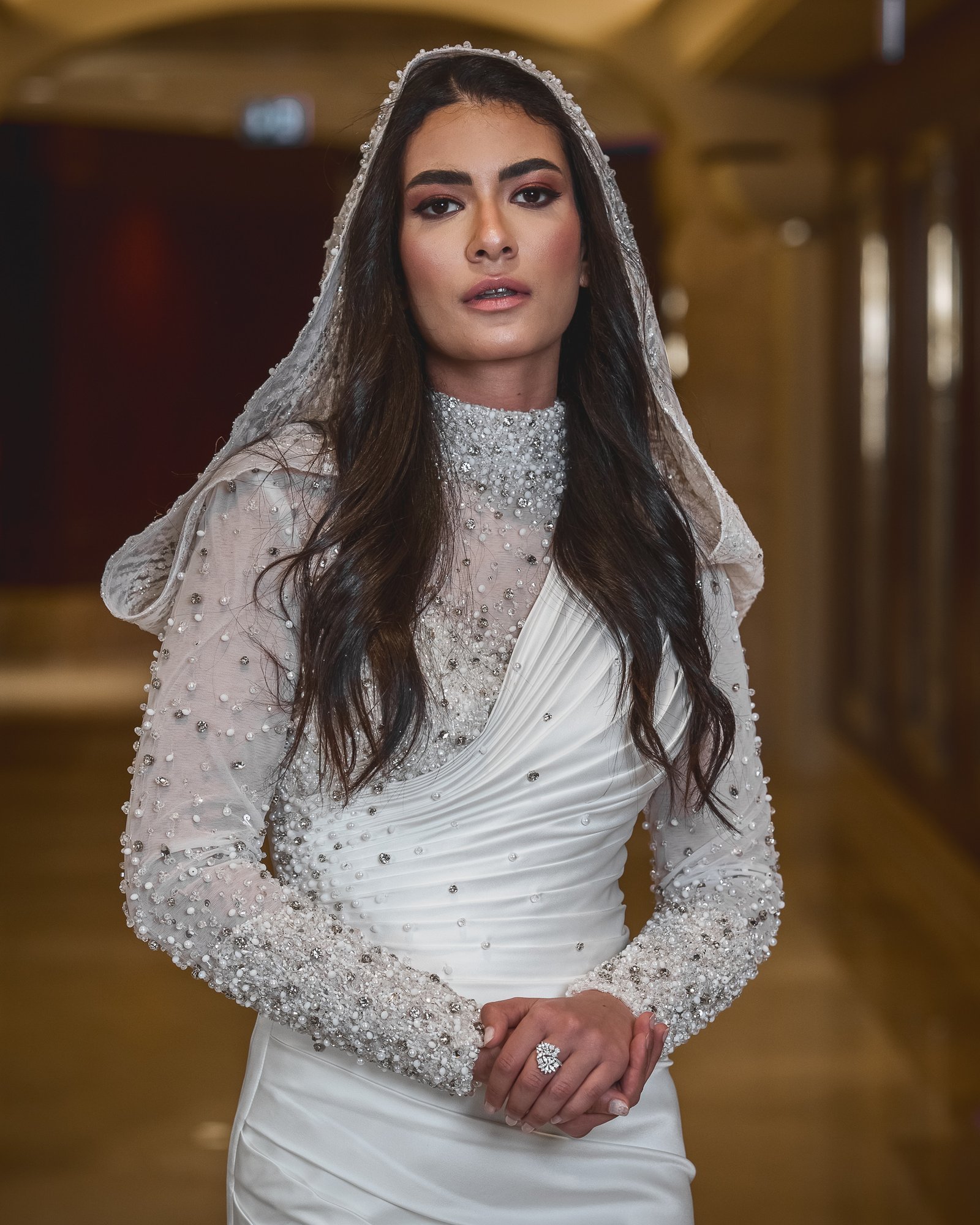Embroidered Bridal Dress - Image 3