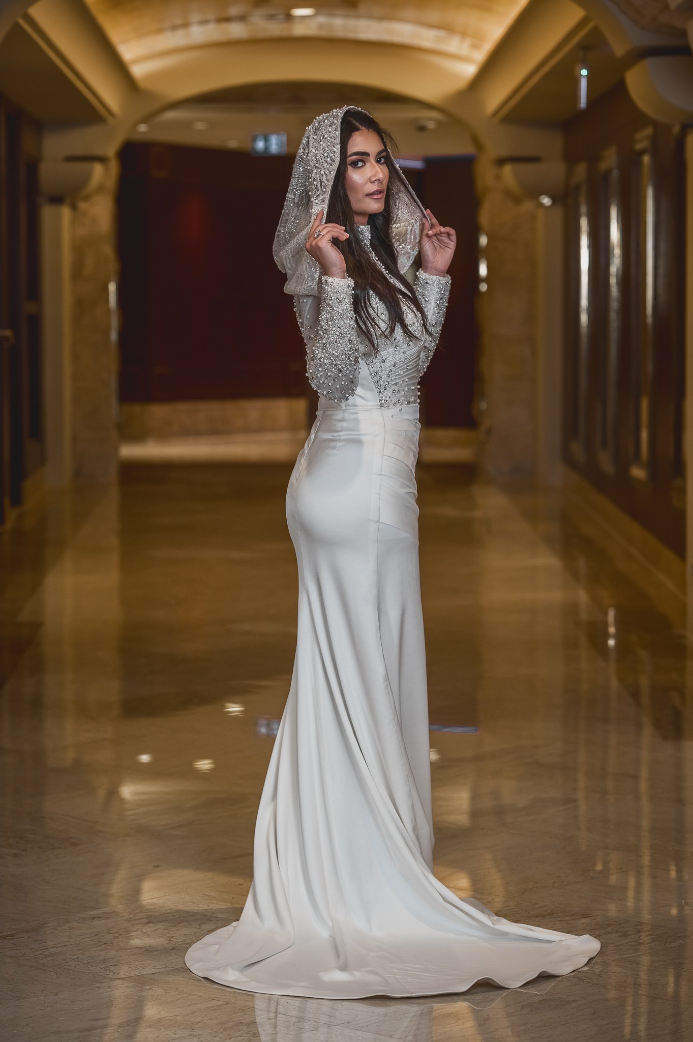 Embroidered Bridal Dress - Image 4