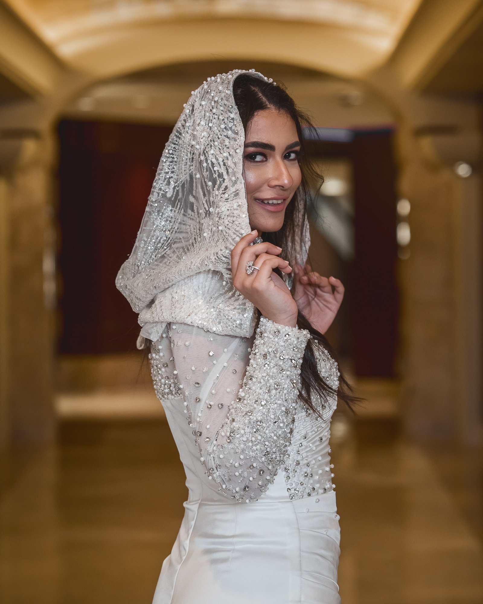 Embroidered Bridal Dress - Image 5